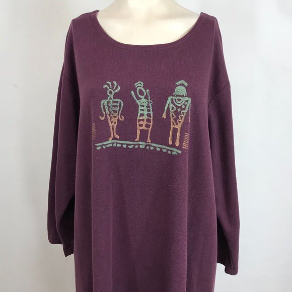 NO 1 FUNWEAR FACTORY - WOMEN'S M/L- PURPLE LONG SLEEVE CARGO PULL-OVER DRESS - Picture 2 of 7